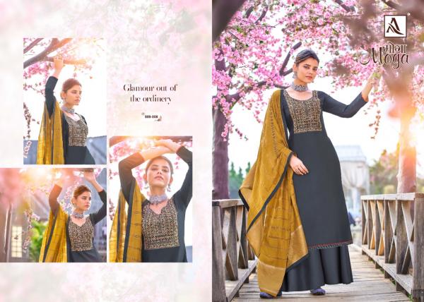 Alok Moga Designer Ethnic Wear Embroidery Dress Materials 